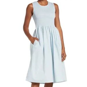 French Connection Rhodes Smocked Poplin Midi Dress